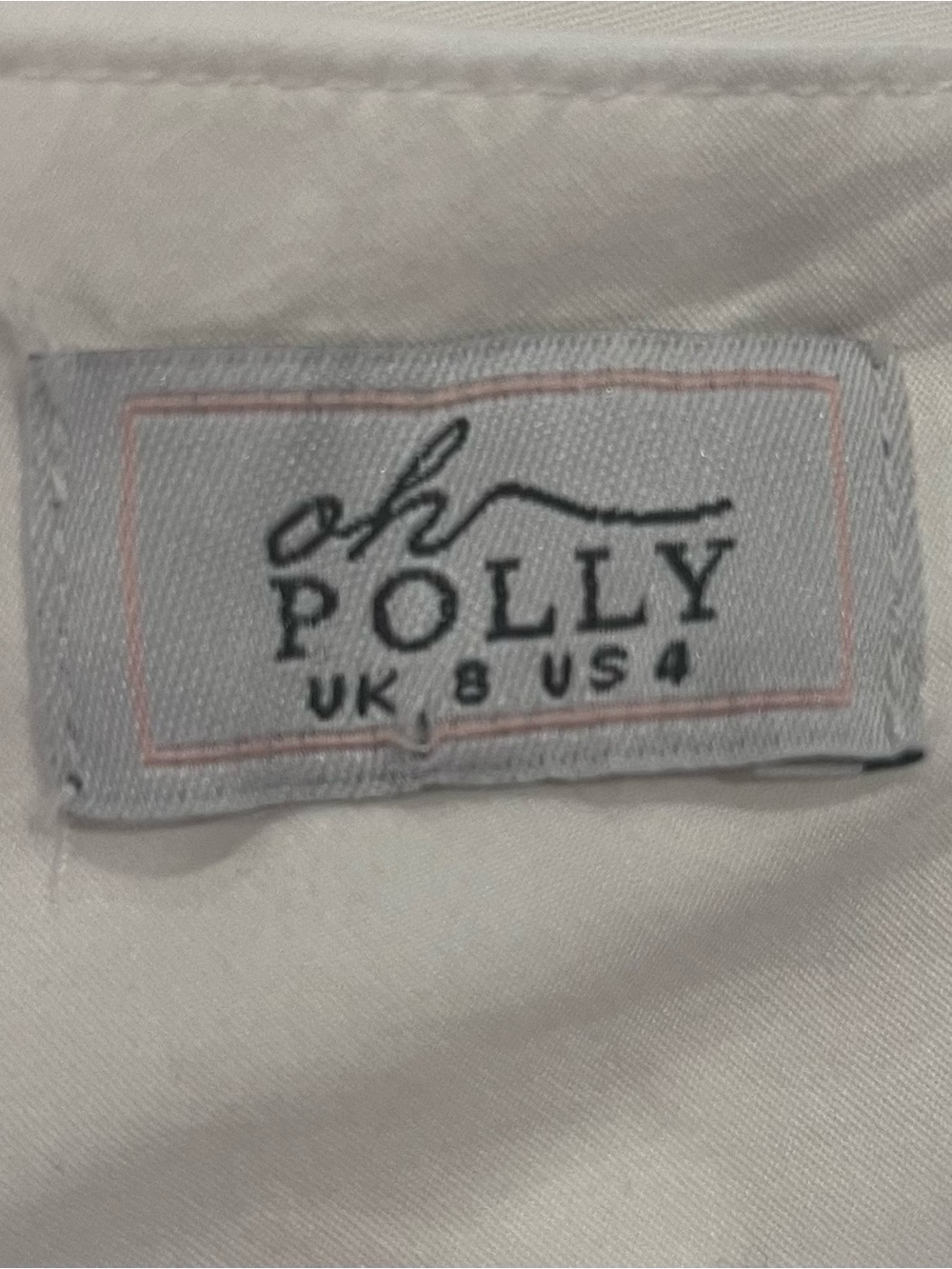🌺OH POLLY JESSALIE WHIITE HALTER NECK MINI DRESS SIZE 4🌺 - Picture 7 of 7